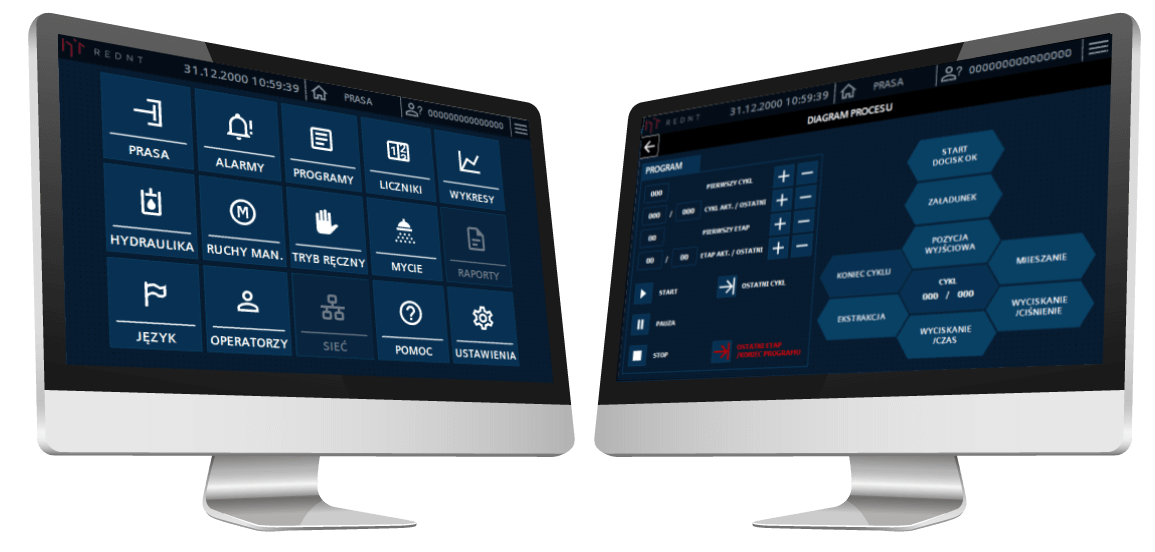 HMI visualisation of JUICE 4.0 system